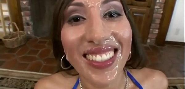  Sperm addict girls cover her face with cum and swallow - Part 3